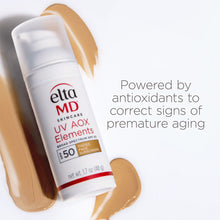 EltaMD UV AOX Elements Broad Spectrum SPF 50, powered by anti-oxidents.